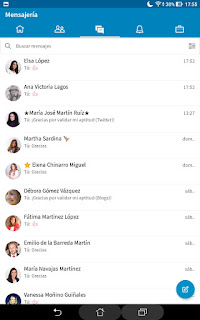 Timeline de los mensajes de los contactos