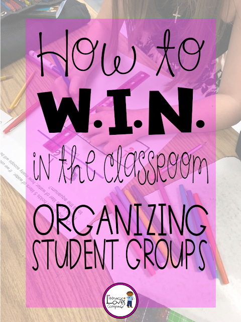 Organizing groups for differentiation in the classroom can be daunting.  Literacy Loves Company shares how she manages W.I.N. math stations and creates small groups in her 5th grade math class. 