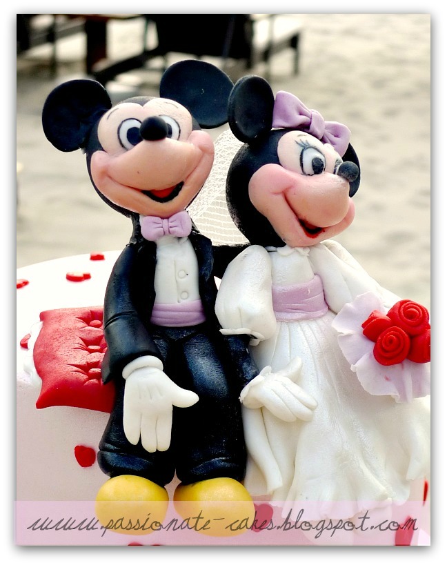 Mickey and Minnie wedding cupcake tower commissioned by Stephen See Wan