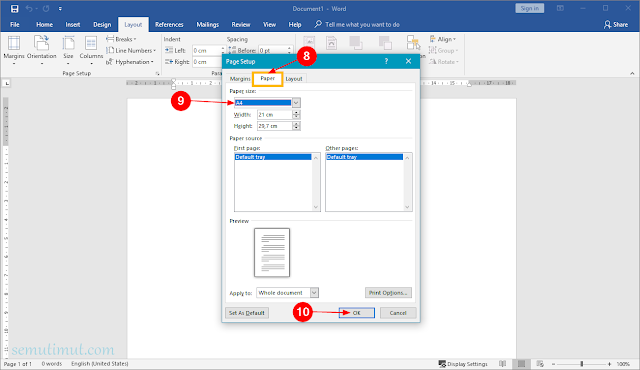 cara mengatur margin di word 4433