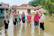 Polsek Kuanteng Lakukan Monitoring ke Desa Sawah Yang Terdampak Banjir