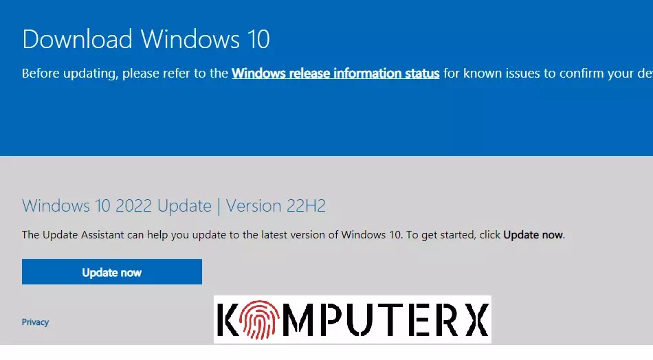 update windows dengan windows 10 update assistant