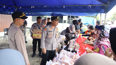 Alhamdulillah, Jelang Idul Fitri 1445 H, Polisi Gelar Pasar Murah Ramadhan di Way Kanan Lampung