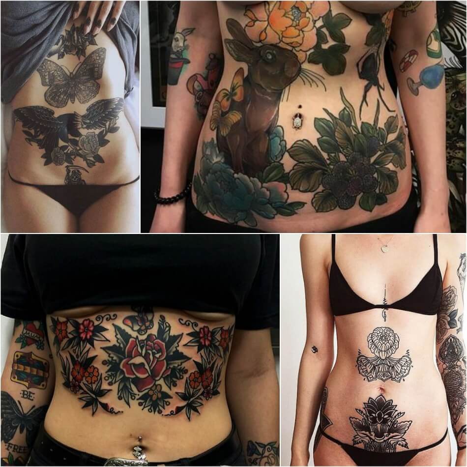 Tatuajes para chicas en las abdomen