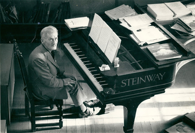 Roger Sacheverell Coke in his studio (Photo kindly loaned by Griselda Brook)