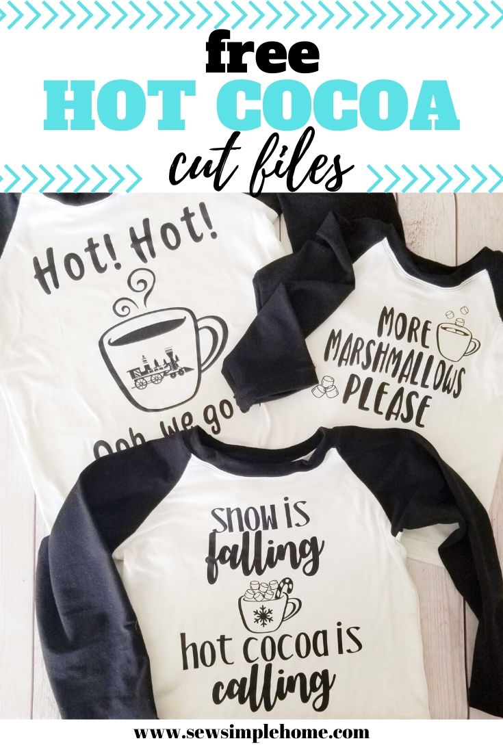 Download Free Holiday Hot Cocoa SVG Cut Files for T-shirts | Sew ...