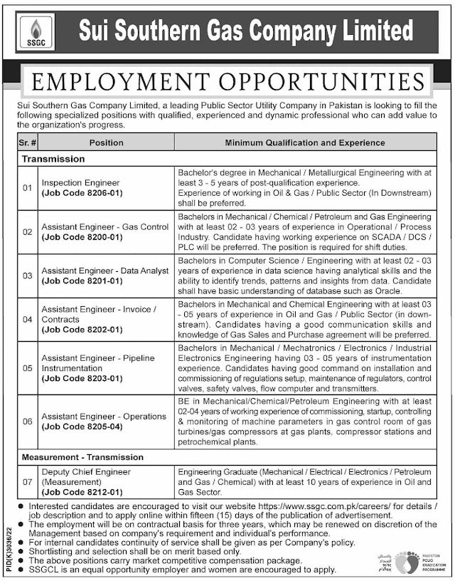 new jobs in Pakistan apply online || sui Gas company jobs in 2023