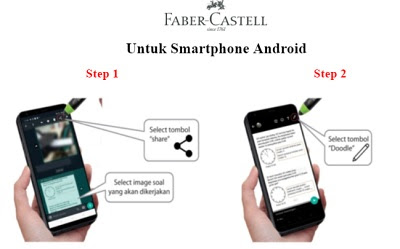 cara menggunakan stylus pen faber castell untuk pjj atau belajar online