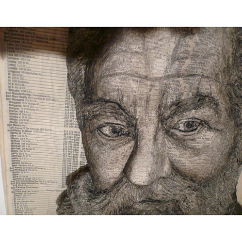 Incredible Portraits Made Out Of Carved Telephone Directories