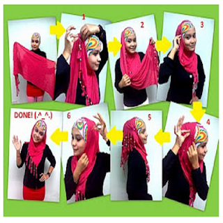 cara memakai jilbab pashmina simple dan modis