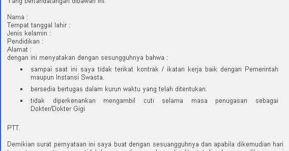 Contoh Surat Pernyataan Yang Benar