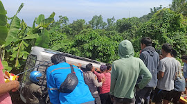 Terguling di Jalur Wisata Sajang Sembalun, Mobil Engkel Rem Blong