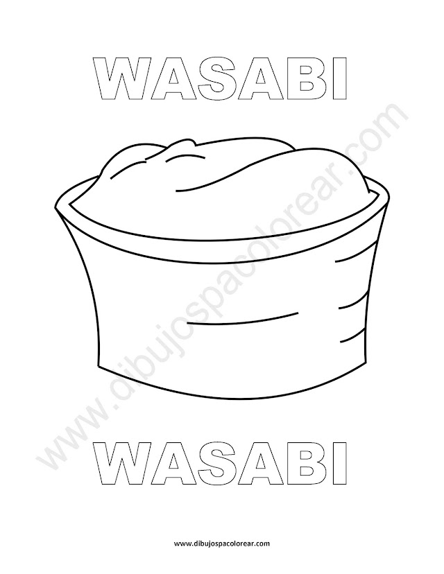 Dibujos Inglés - Español con W: Wasabi - Wasabi