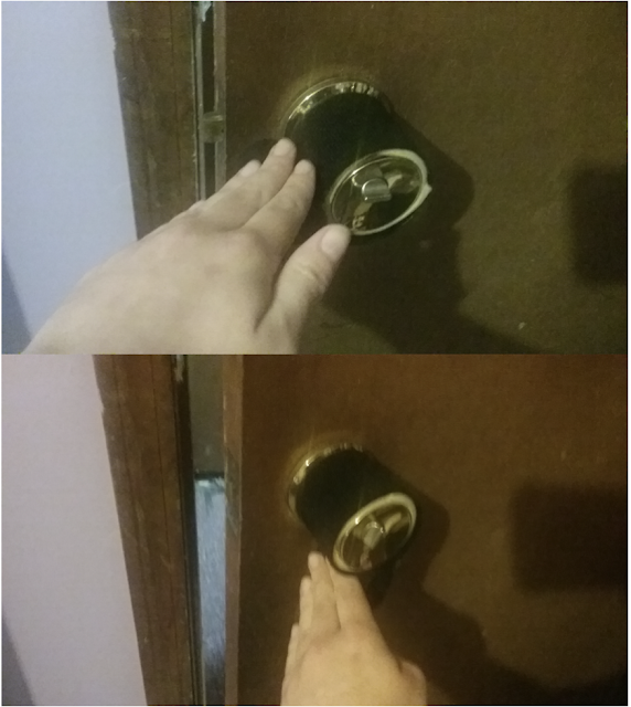 Photo  of levered door knob