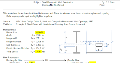 Download format hitungan struktur Steel Beam with Web Openings