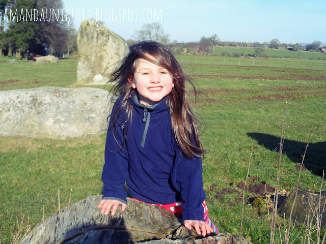 Maisie at Long Meg and Her Sisters, The Lake District. 