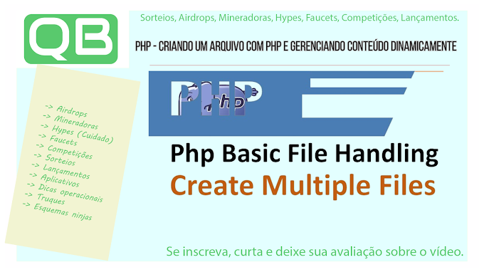 PHP - Criando um Arquivo com PHP e Gerenciando Conteúdo Dinamicamente