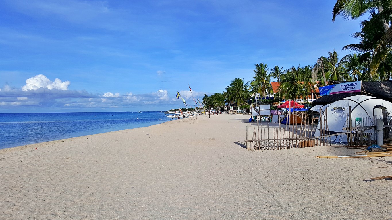 Early-morning scene at Kota Beach, Poblacion Sta. Fe, Bantayan Island Cebu