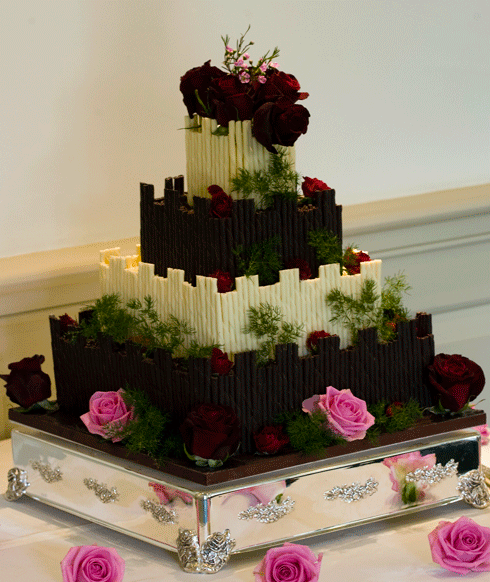 Square Chocolate Wedding Cakes Modern Wedding Cakes Chocolates