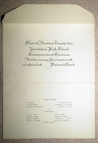1922 graduation announcement Interlaken New York