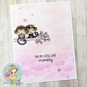 Sunny Studio Stamps: Love Monkey Customer Card Share by Jenn