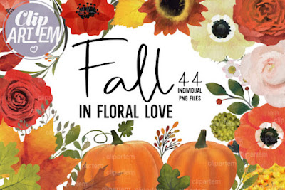 Fall Floral Pumpkin Bundle 44 Images