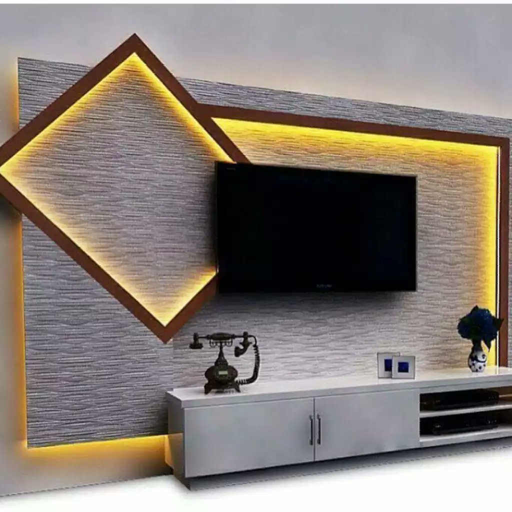 Modern Gypsum  TV  Wall  Unit Decoration Design  Ideas 