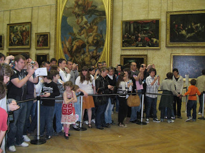 Crowds in front of the Mona Lisa, Louvre