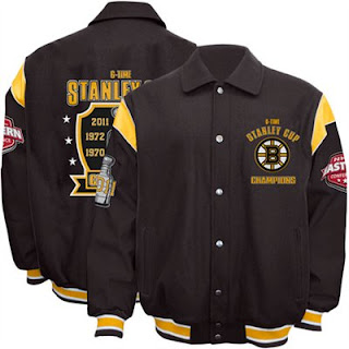 Boston Bruins Leather, Wool Stanley Cup Champions Commemorative Jacket