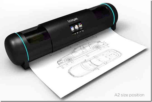 Future technology Concept widescreen printer