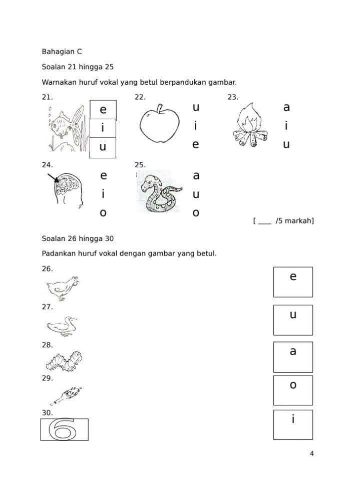 Kertas Soalan Bahasa Melayu Tahun 1 Sjk C - Surat Rasmi J