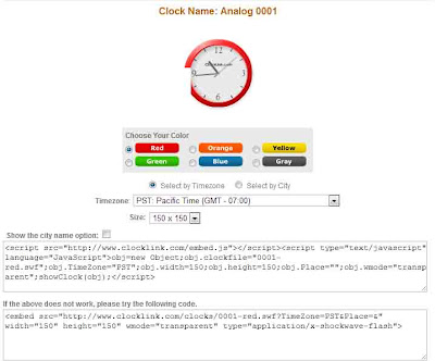 Cara Pasang Jam di Blog