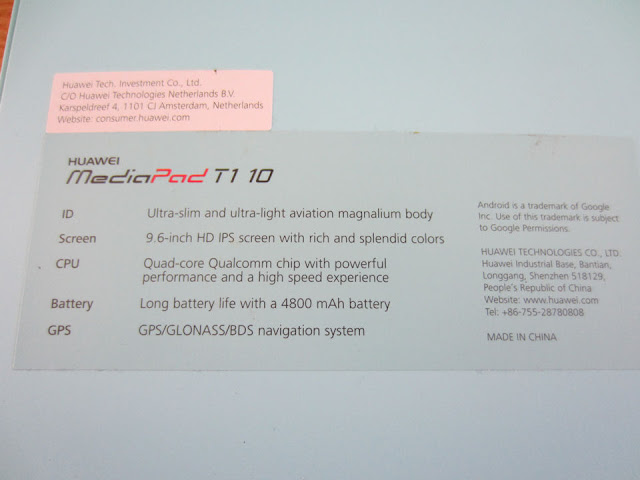 Mediapad T1 10 spec