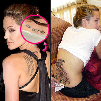 Angelina Jolie Tattoos Designs