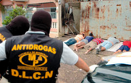 Police raid, La Ceiba, Honduras