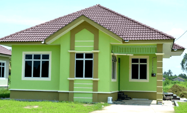 Contoh Kombinasi Cat Rumah Minimalis Warna Hijau