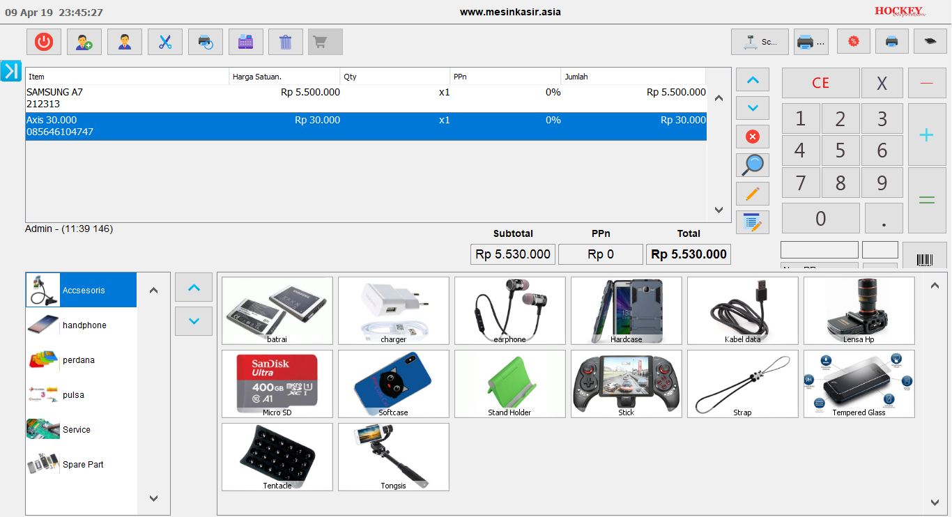 mesin kasir counter hp toko pulsa