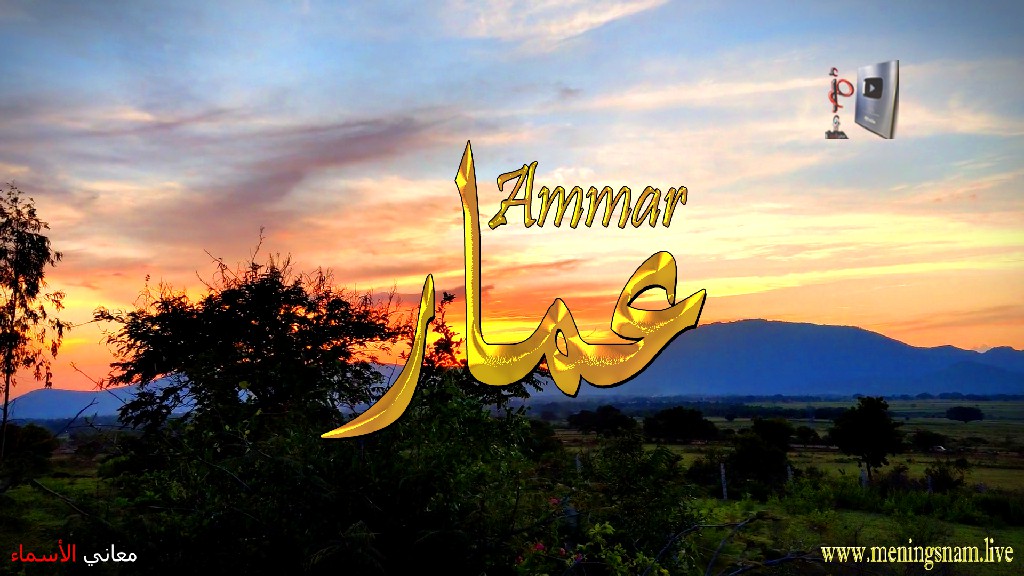 معنى اسم عمار, وصفات, حامل, هذا الاسم, Ammar,