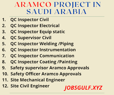 ARAMCO PROJECT IN SAUDI ARABIA JOBS 2021