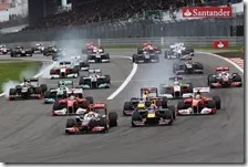 La partenza del gran premio di Germania 2011