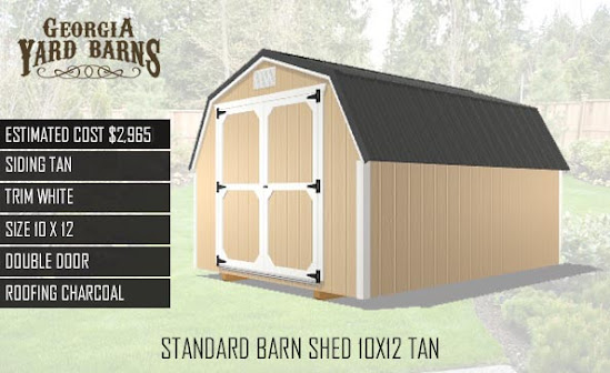 Standard Barn Shed 10 X 12 Tan