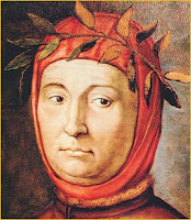 quadro com retrato de Petrarca