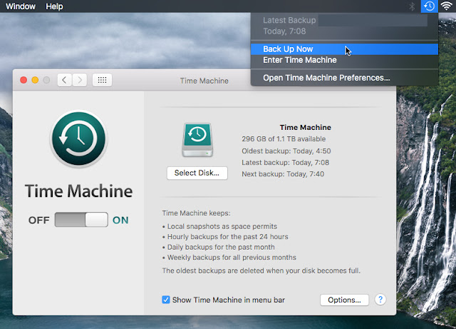 Time Machine backup El Capitan System Preferences