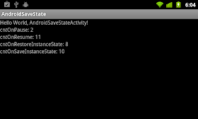 onSaveInstanceState() and onRestoreInstanceState()