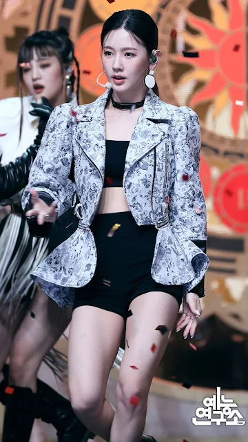 Miyeon (Korean: 미연; Japanese: ミヨン) is a South Korean singer, model and actress under Cube Entertainment. She is the main vocalist of the girl group (G)I-DLE.