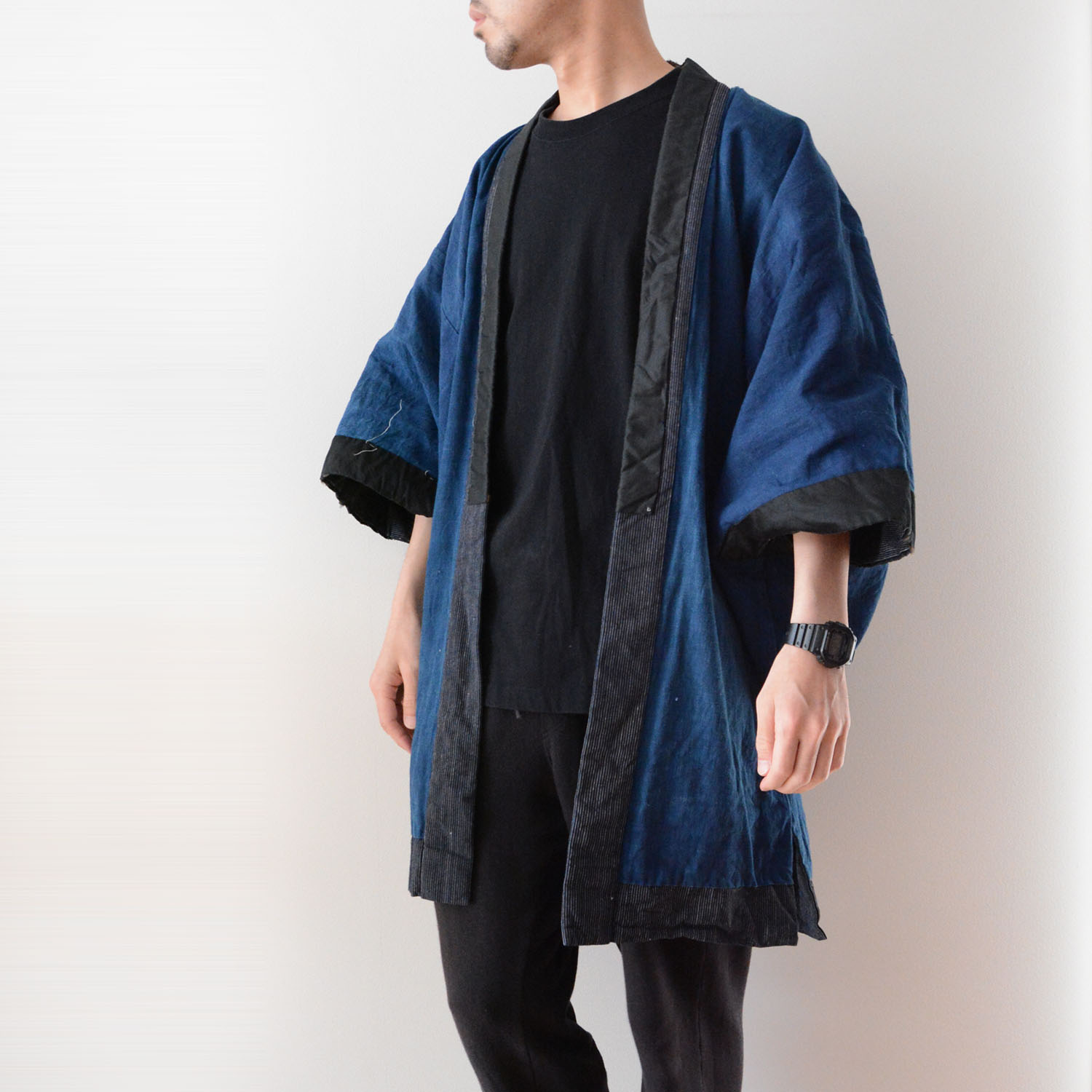 indigo kimono jacket