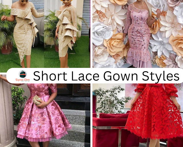 Short lace gown styles