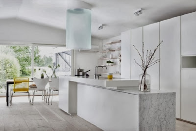 Minimalist Kitchen Design With Bright Yellow Concept