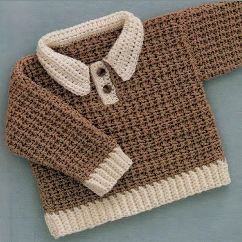 Baby-boy pullover crochet free pattern