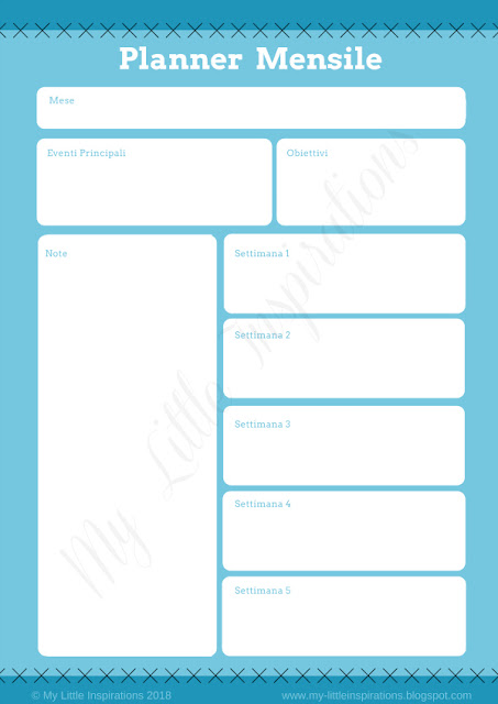 Come fare programmi per il nuovo anno che manterrai + Planner Mensile Scaricabile - azzurro - MLI